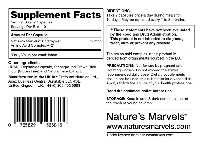 Parathyroid Bioregulator (Nature’s Marvels™)