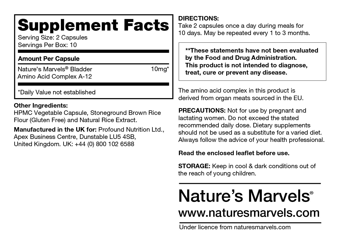 Bladder Bioregulator (Nature’s Marvels™)