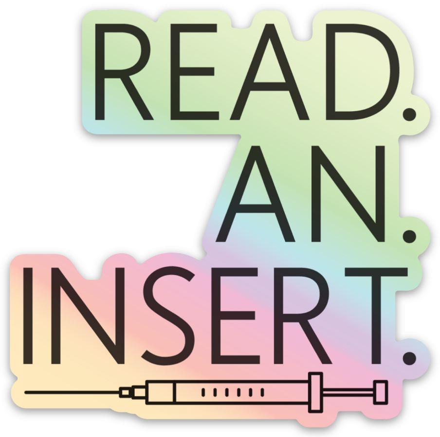 Read an Insert sticker - holographic